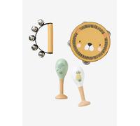 Set of Maracas, Tambourine, Tambourine with Rattles - FSC® Certified green