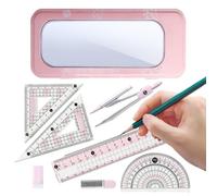 Set of Mathematics Tools Measuring, Drawing, Sketching, Stationery
