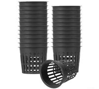 Set of Mesh Net Pots for Hydroponics and Nursery Planting, Plastic Basket Design with Drainage Holes to Prevent Root Rot and Support Healthy Growth in Garden Settings (24pcs)