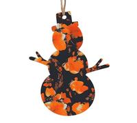 Set of Ornate Floral Print Personalized Christmas Ornaments Home Crafts for Xmas Parties Fireplaces Walls