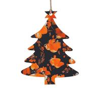 Set of Ornate Floral Print Personalized Christmas Ornaments Home Crafts for Xmas Parties Fireplaces Walls