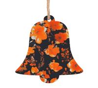 Set of Ornate Floral Print Personalized Christmas Ornaments Home Crafts for Xmas Parties Fireplaces Walls