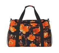 Set Of Ornate Floral Print Travel Hand Travel Bag Weekender Overnight Carry On Tote Foldable Crossbody Bag