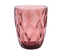 Set of Pink Large Classic Luxury Diamond Glass Tumbler Drinking Glass Gift Idea Elvida Interiors Pink 4 Pack