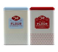 Set of Plain & Self Raising Flour Tins