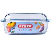 Pyrex 466000 Square Glass Casserole 2.4 L Lid