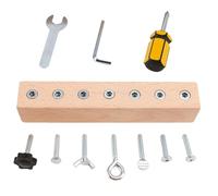Set of Screwdrivers - Activity for Developing Motor Skills | Activity Tools with Wooden Screwdriver - for Preschool Boys Over 3 Years Old
