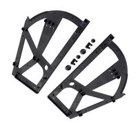 Set of Shoe Cabinet Hinges Bracket Drop Down Shelf Storage Flip Open Bench Bracket Plastic for 12mm Panel 1 Pair (Black)