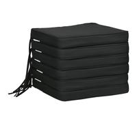 Set of Six Replacement Chair Cushions - Black