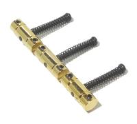 Set of six telecaster bridge saddles in chrome, black or gold (35mm long screws, Gold)