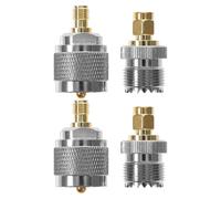 set of SMA to UHF plug adapters, electronic RF coaxial test converter