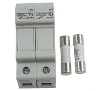 Set of Solar Fuse for PV Fuse 31015202530A 1000V with Holder for Solar Panel Protection and Isolation (25A)