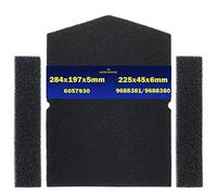 Set of Sponge Filter for Tumble Dryer with the Original Code 6057930 + 9688381 9688380 for Miele has the Size 284 x 197 x 5 mm + 225 x 45 x 6 mm - Warranty 10 Years - MONTERAL