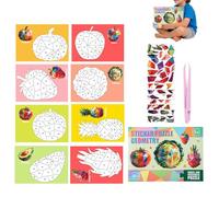 Set of Stickers - DIY 3D Collage Craft Kit - DIY 3D Sticker Kit, for Travel School Home Educational Boys Girls Airplane Car Christmas