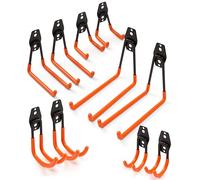 Set of Ten Heavy Duty Hooks for Hanging Anything -Great for Garage Storage - Shed Hangers for Garden Tools - Ladder Hook or J Hooks for shed Storage Solutions