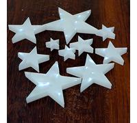 Set of ten star shaped Pearloid guitar fingerboard position markers/inlay dots