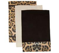 Set Of 3 Leopard Print Tea Towels 100% Cotton