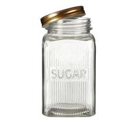 Set Of Three Glass Jars With Gold Finish Lids | Luca