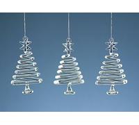 Set of Three Glass Trees