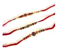 Set of Three, Om Design, Rakhi Thread, Raksha bandhan Gift for Your Brother Vary Color and Multi Design