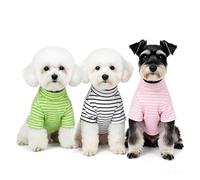 Set of Three Striped Dog Coat, Turtleneck Pullover Puppy Sweater, Suitable for Small Dogs, Chihuahuas, Dachshunds and Yorkshire Terriers(Medium)