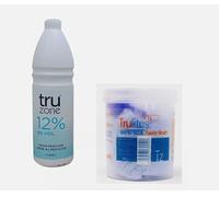Set Of Tru zone Cream Peroxide 12% 1000ml & Rapid Blue Hair Bleach500G