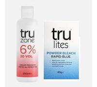 Set Of Tru zone Cream Peroxide 6% 250ml & Rapid Blue Hair Bleach 80g