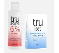 Set Of Tru zone Cream Peroxide 6% 250ml & Rapid White Hair Bleach 80G