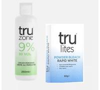 Set Of Tru zone Cream Peroxide 9% 250ml & Rapid White Hair Bleach 80g