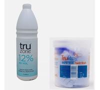 Set Of Trulites Cream Peroxide 12% 1000ml & Rapid Blue Hair Bleach500G