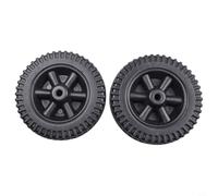 Set Of Two 6" Replacement Grill Wheels Compatible With For Charbroil And Other Brands Plastic Rollers For Gas Barbecue Carts 152mm Outer Diameter Black(Black)