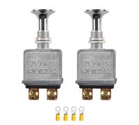Set Of Two 75a Push Pull Switches 6 To 28 Volt Dc Robust Die Cast Metal Construction For Automotive Marine Applications High Amperage Power Control Without Relay Need Easy Install