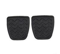 Set of Two Brake and Clutch Pedal Pads in Black Rubber Suitable for Multiple Models Including For Yaris XP10 OEM No 3132152010