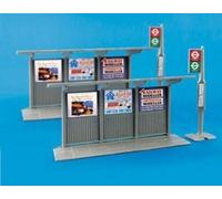Set of two bus shelters and stops OO/HO kit Model Scene 5007