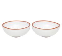 Set Of Two Calisto Glazed Mini Bowls Premier Housewares White One Size