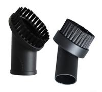 Set of two For vacuum cleaner brushes for 32mm outer diameter tubes, rotatable round heads with soft bristles to prevent scratching on furniture and car seats