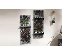 Set of Two Outsunny Wall Mounted Wooden Plant Stands