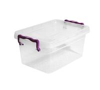 Set Of Two Plastic Storage Box Boxes Lid Handles Food Container Home Kitchen Office Box UK (3L)
