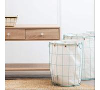 Set of Two Round Blue Wire Laundry Baskets | Harga