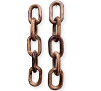 Set of Two Rustic Wooden 5-Link Chain Ornaments for Home Decor, Ideal for Living Room, Shelf, and Coffee Table Decoration