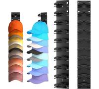 Set of Two Self-Adhesive Hat Racks for Wall Door or Closet No Tools Needed for Mounting Design for Long Term Use (BLACK)