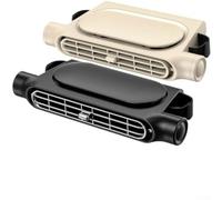 Set Of Two Vehicle Seat Fans Featuring Customizable Wind Speeds To Improve Air Quality And Reduce Humidity During Long Road Trips For All Passengers(Black + Beige)