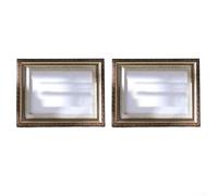 Set of Two Vintage European Style Photo Frames with Gold Patterned Borders, for Wall Mounting or Tabletop Display of Memories or Art (5inch (7inch (128 * 17.9 cm))