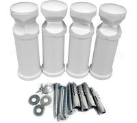 Set of Universal Brackets for Heated Towel Rail Radiator (White)