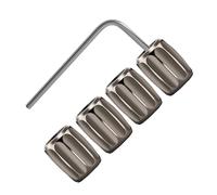Set of Universal Metal Anti-Theft Tyre Valve Caps - Third Generation Car Decorative Covers | Suitable for Cars, Trucks, Motorcycles, Zinc + Brass, Colorful/Black/Red/Silver