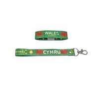 Set of Wales flag elastic Wrist band wristband/Key tag gift welsh dragon daffodil