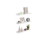 Set of Wall-Mounted Picture Ledge, White / Set of 3 (10 x 60cm)