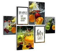 Set of Wall Pictures Kitchen - Stylish, NO Frame Required - Modern Collage Spices - Dining Room Kitchen Pictures - N000563a