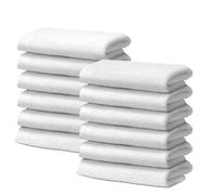 Set of Washcloths 30x30cm - Face Towel - Small Bath Sheet for Bathroom - 100% Turkish Cotton Towels - 500 GSM - For Home. Baby. Hotel. Spa - Very Soft & Absorbent - Oeko-TEX Certified - Ôhm - White