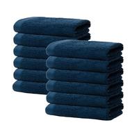 Set of Washcloths 30x30cm - Face Towel - Small Bath Sheet for Bathroom - 100% Turkish Cotton Towels - 500 GSM - For Home. Baby. Hotel. Spa - Very Soft & Absorbent - Oeko-TEX Certified - Ôhm - Blue